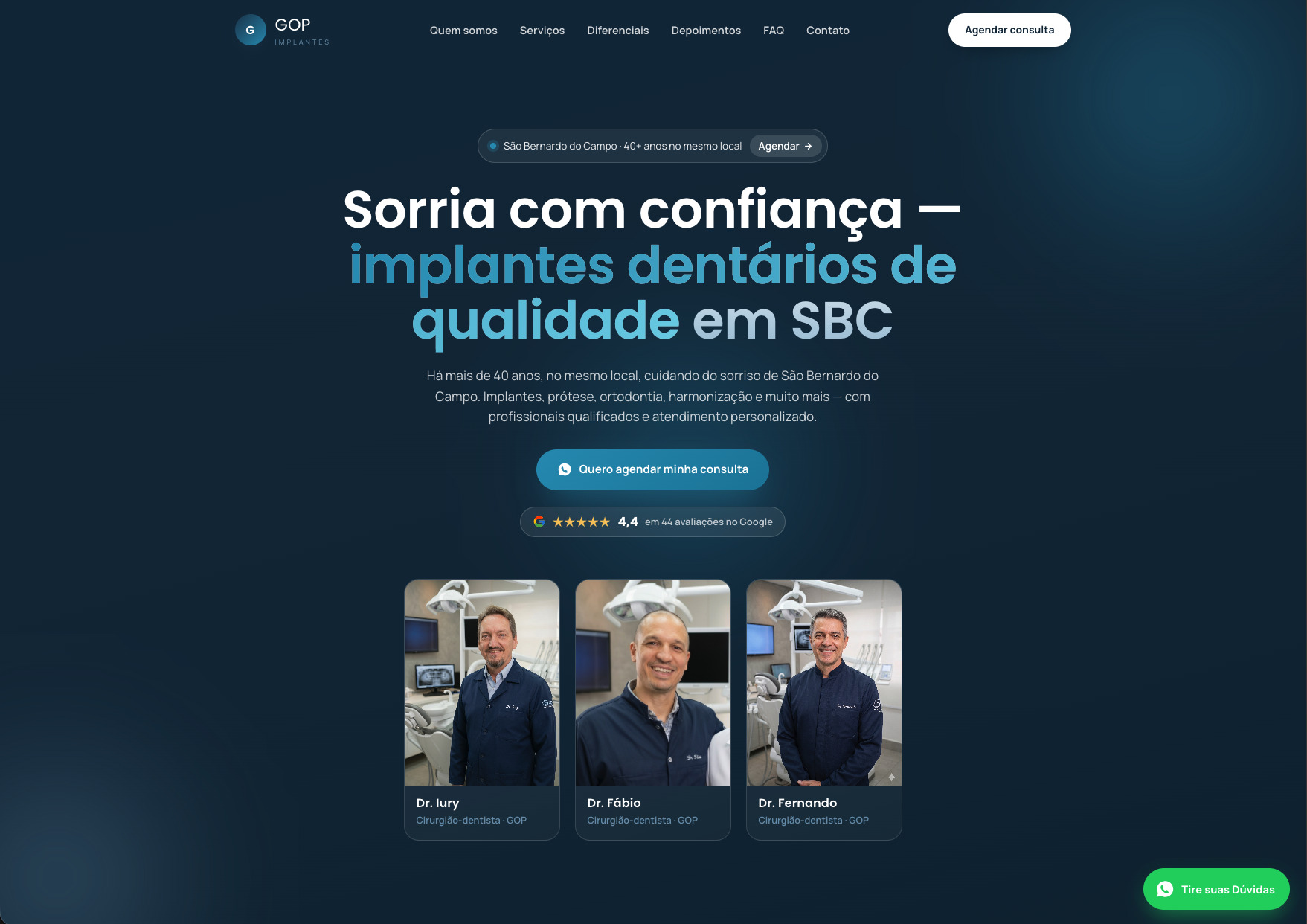 Site da GOP Implantes